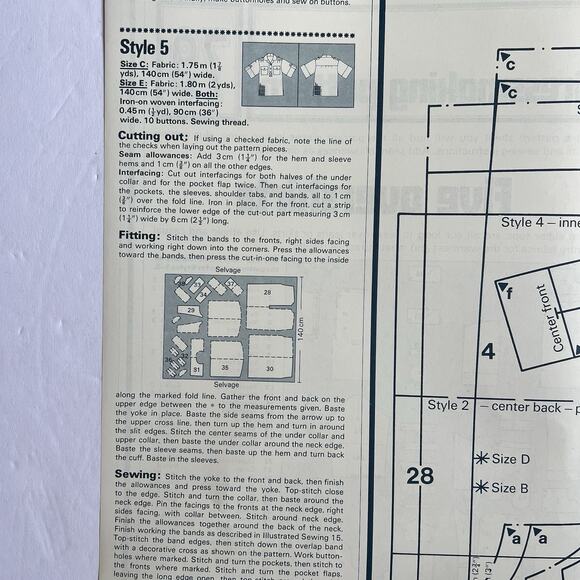 Vintage Designer Sewing Patterns Uncut Lot Of 3 Blouse Dress Jacket Skirt 70s - Picture 7 of 9